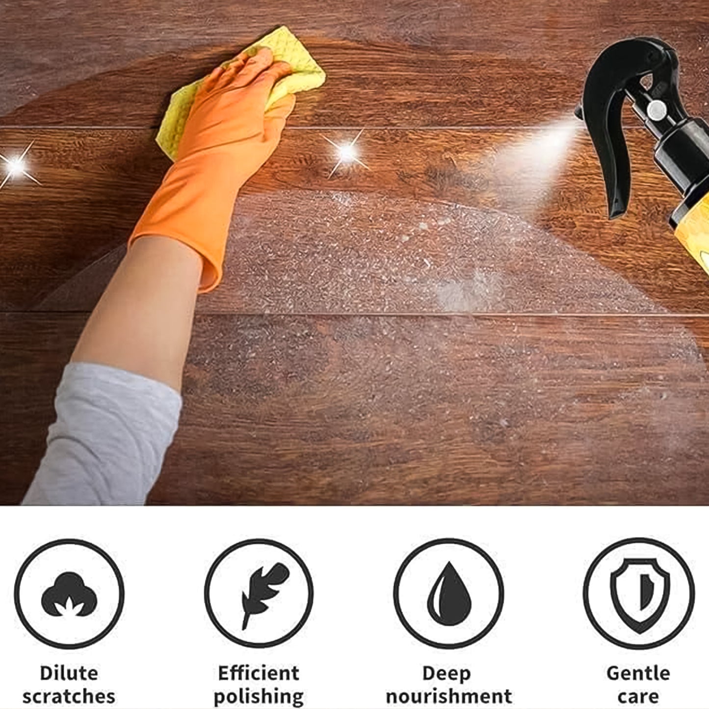 Beeswax Essential Oil Wood Polish Spray 120ml - (Set)