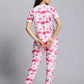 Women's Casual Tie Dye Print Night Suit