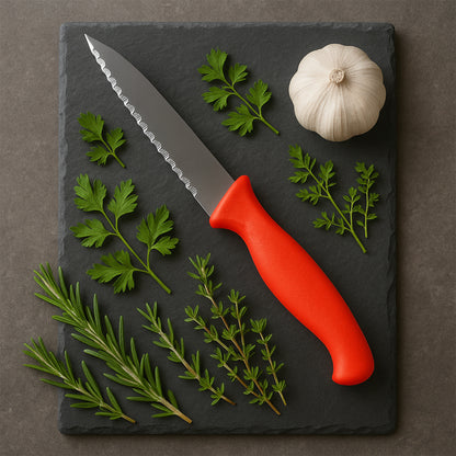 Stainless Steel Serrated Kitchen Knife (1 Pc)