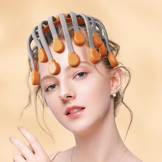 Electric Head Massager 20-Claw Octopus Scalp Relaxation & Sleep Acupoint Decompression Instrument