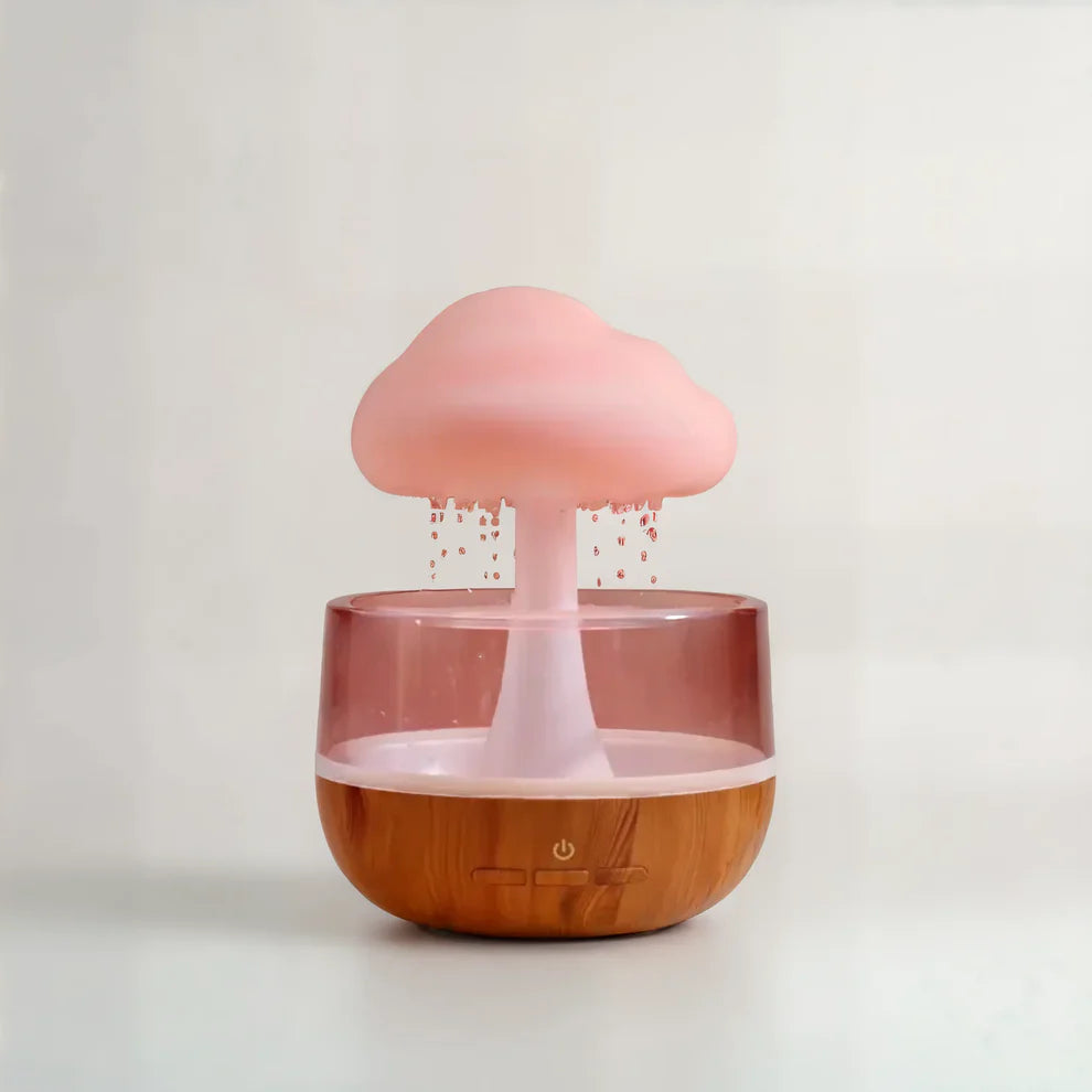 Rain Cloud Humidifier Water Drip, Mushroom Humidifier Waterfall Lamp, Mushroom Diffuser, Cloud Humidifier Rain Drop, Rain Sounds for Sleeping, Rain Cloud Diffuser