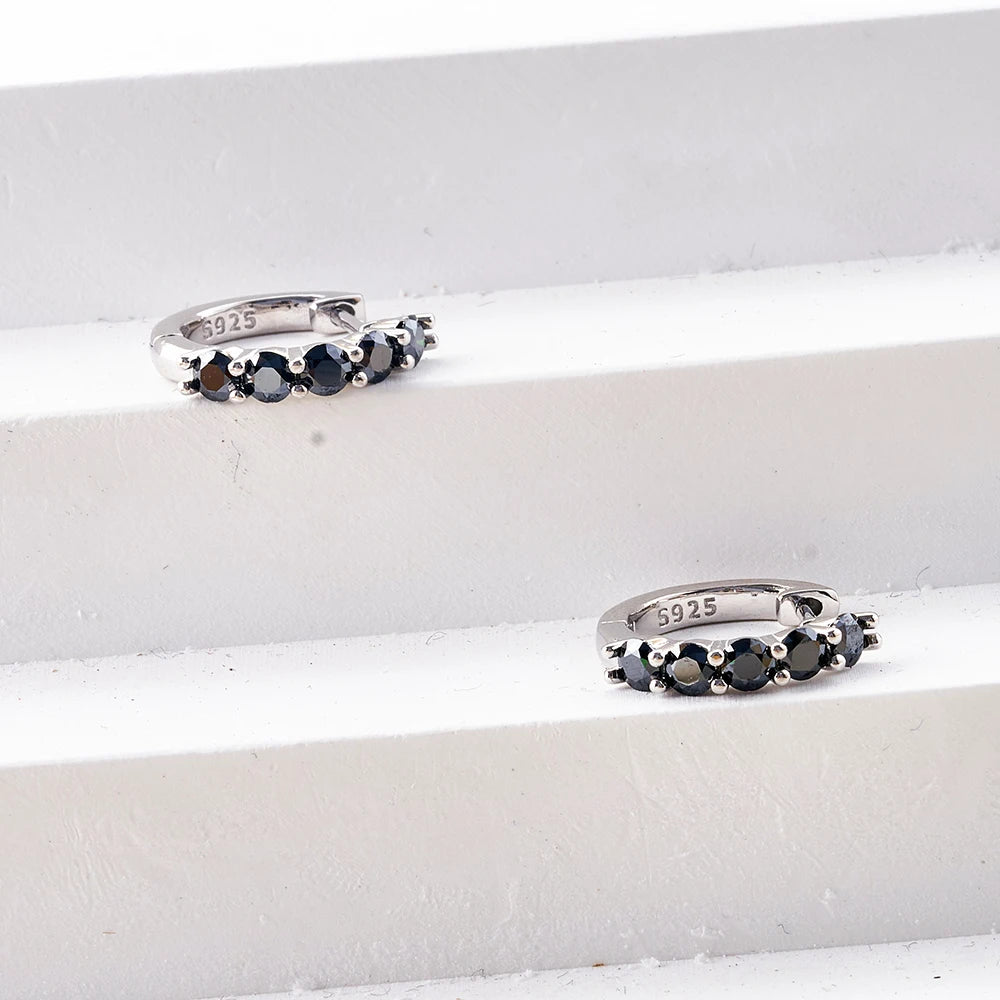 JoyceJelly 925 Sterling Silver Moissanite Diamond Ear Studs 1CT/2CT Round Cut Ear-Hooks Women's Earrings Wedding Fine Jewelry