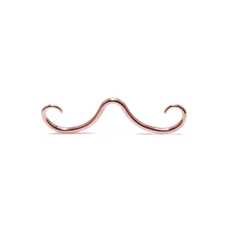 Septum Mustache Ring  Body Piercing Jewelry for Women Men 14G 16G 316L Surgical Steel  Nose Stud