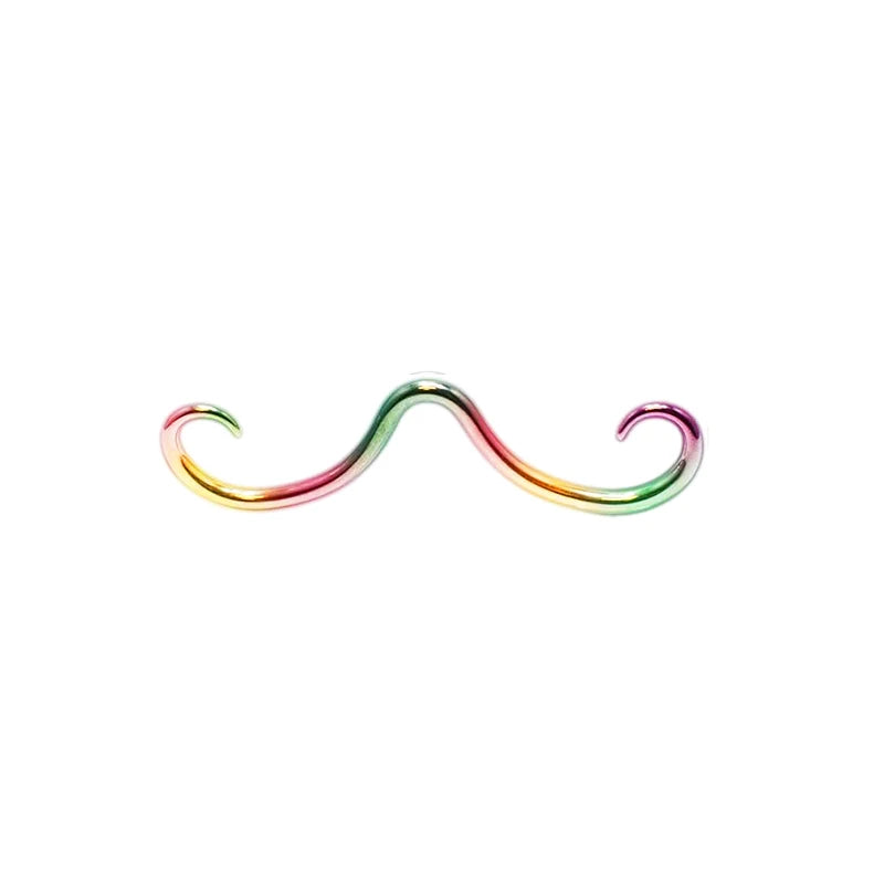 Septum Mustache Ring  Body Piercing Jewelry for Women Men 14G 16G 316L Surgical Steel  Nose Stud
