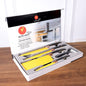 6 Pcs Professional Kitchen Knife Set With Chef Knives Cleaver Peeler  Scissors