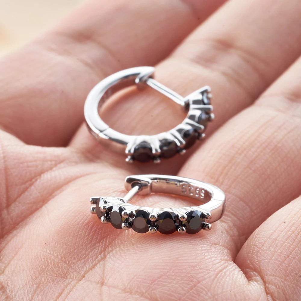 JoyceJelly 925 Sterling Silver Moissanite Diamond Ear Studs 1CT/2CT Round Cut Ear-Hooks Women's Earrings Wedding Fine Jewelry