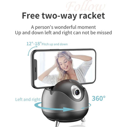 The new Q8AI intelligent face recognition 360 ° follow-up pan-tilt tremolo live selfie desktop stand