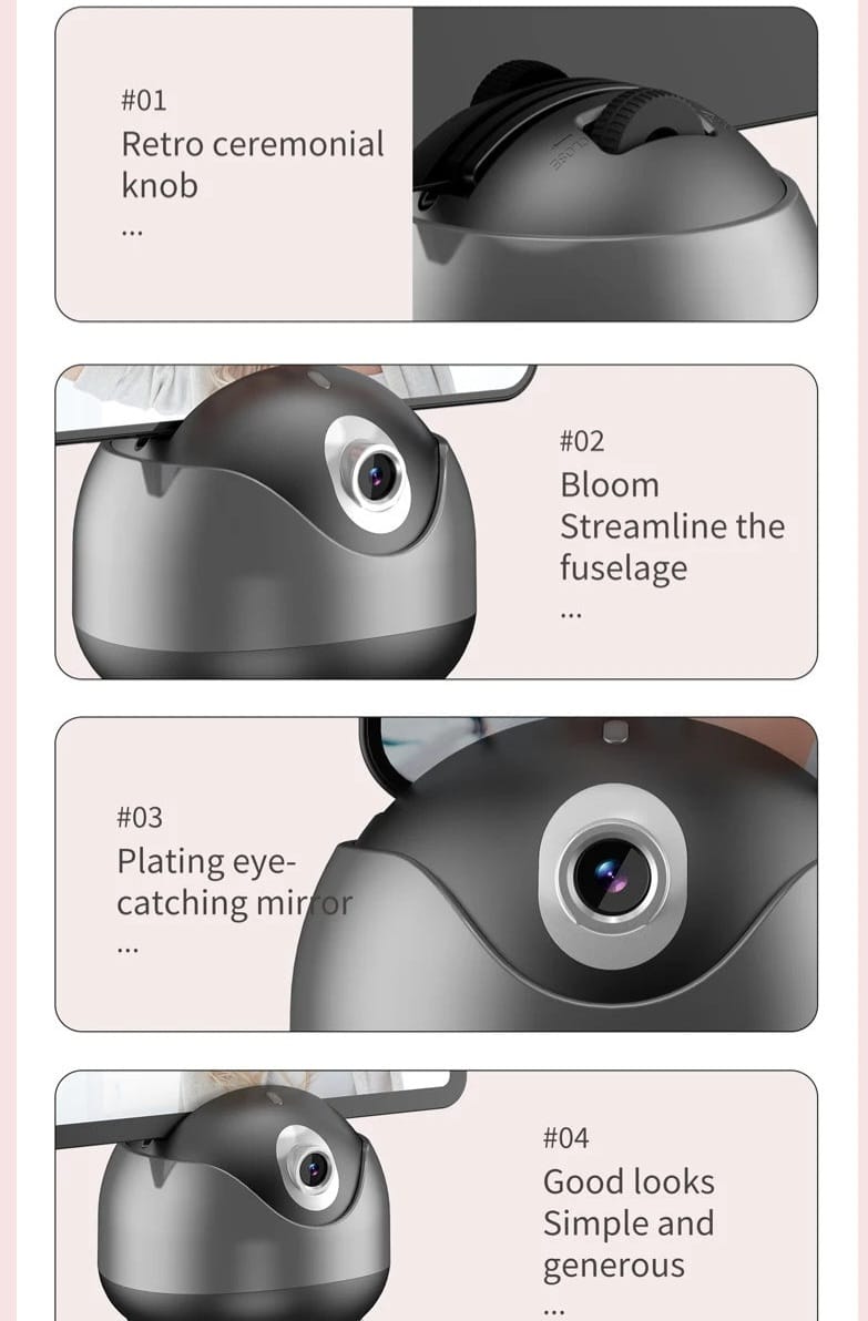 The new Q8AI intelligent face recognition 360 ° follow-up pan-tilt tremolo live selfie desktop stand