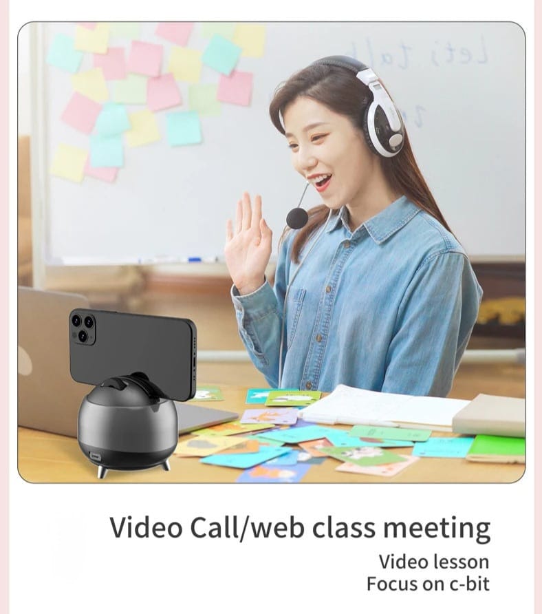 The new Q8AI intelligent face recognition 360 ° follow-up pan-tilt tremolo live selfie desktop stand