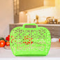 Plastic Foldable Basket Bag  Fruit  Vegetable Storage Basket (3 Pcs Set  Multicolor)