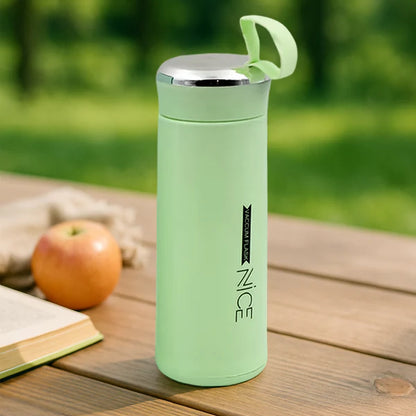Water Bottle 400ml Leak Proof Glass Water Bottle With Daily Water Intake For Gym And Children Nice Bottle (1 Pc  Light Green Color)
